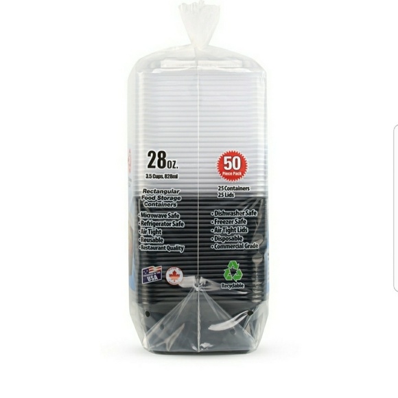 50 Piece Meal Pre Containers  25 lids 25 container - Picture 5 of 6